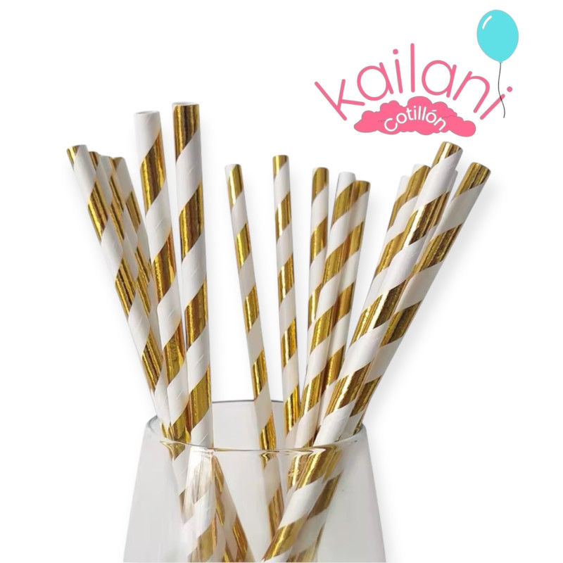 SORBETE POLIPAPEL BLANCO Y ORO *24U