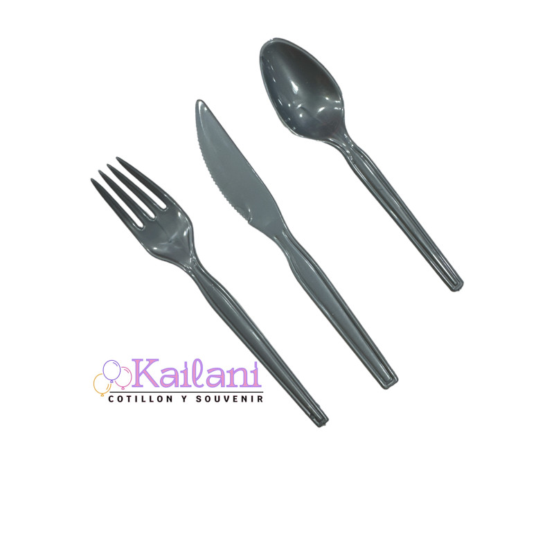 KIT CUBIERTOS PLASTICO *24U