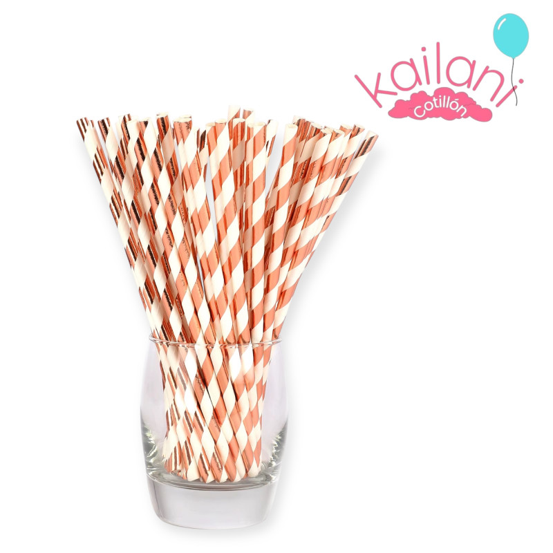 SORBETE POLIPAPEL BLACO Y ROSA GOLD *24U