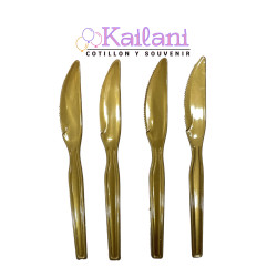 CUCHILLO DORADO DE PLASTICO...