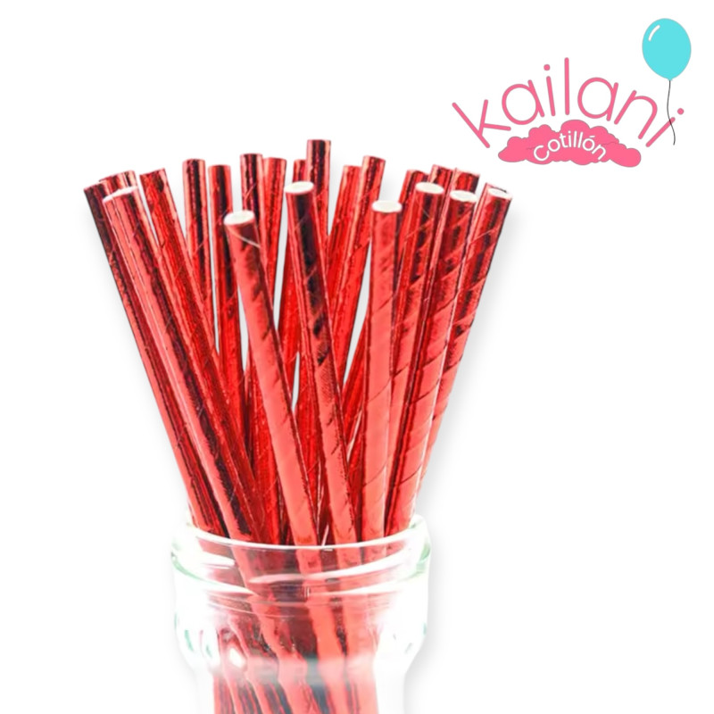 SORBETE POLIPAPEL METALIZADO ROJO *24U