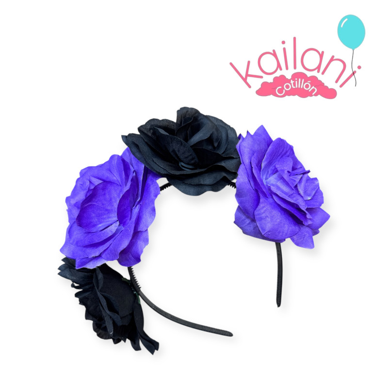 VINCHA 4 FLORES TELA *1U