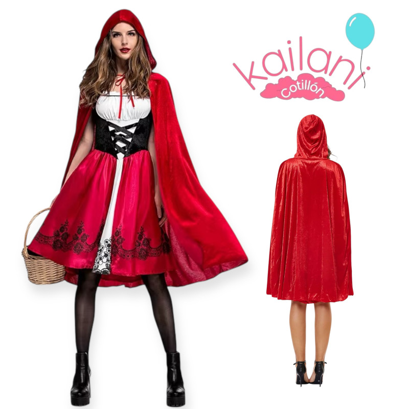 CAPA DISFRAZ CAPERUCITA ROJA 80CM *1U