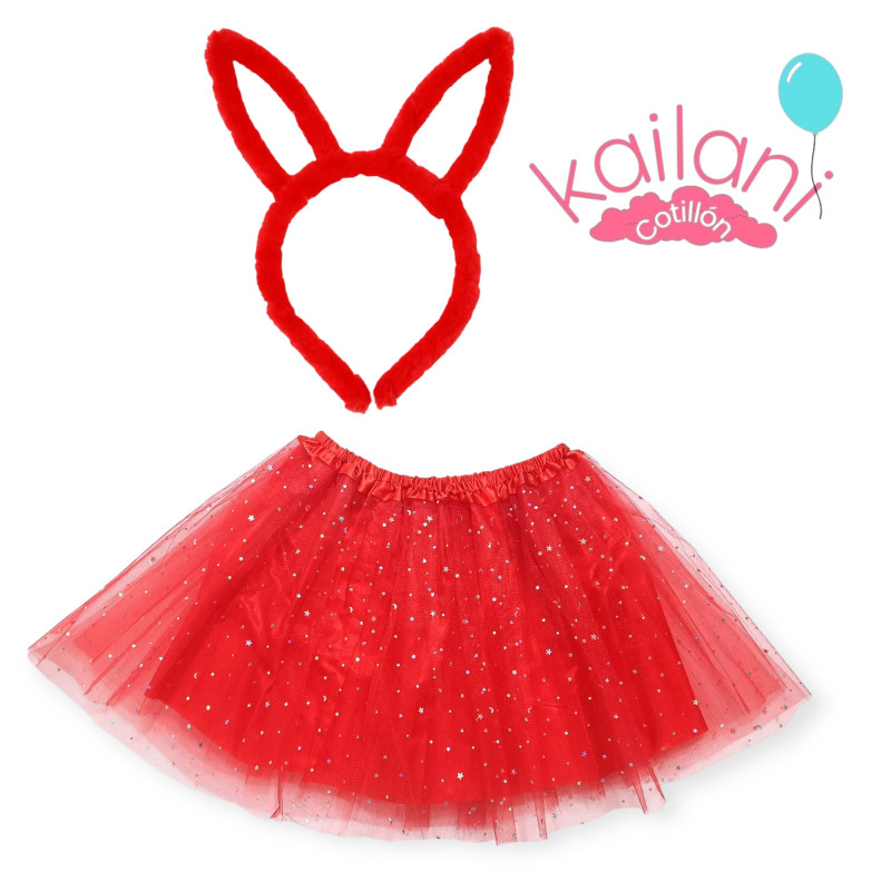SET TUTU Y VINCHA CONEJO LED *1U