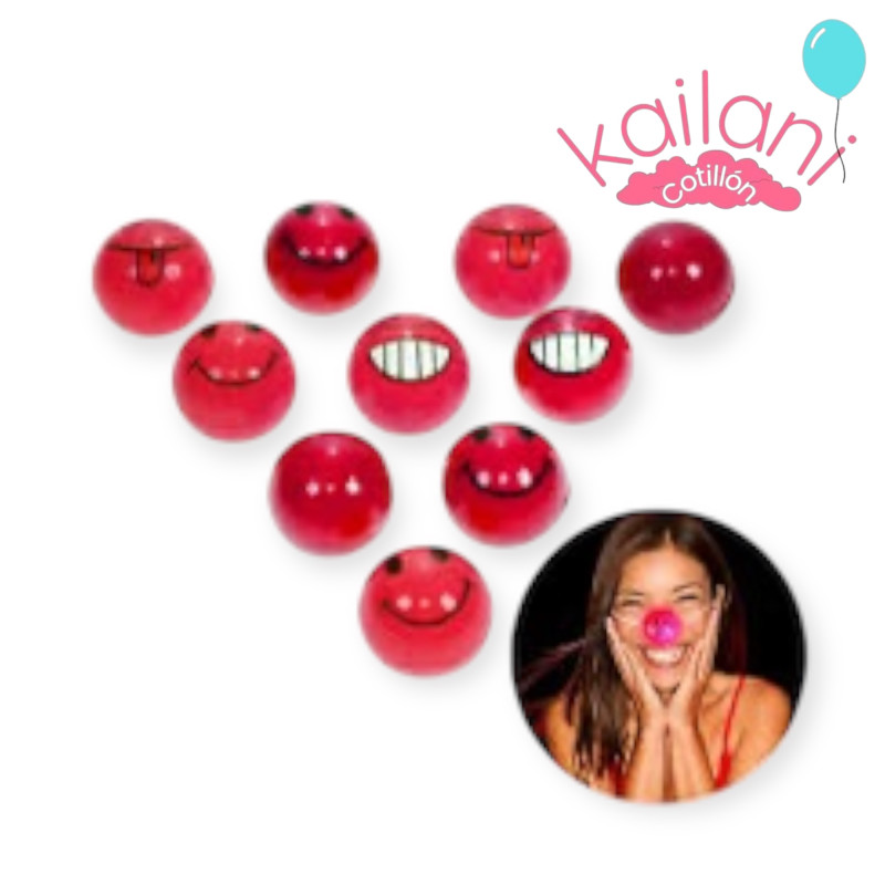 NARIZ EMOTICON ROJO LED *12U