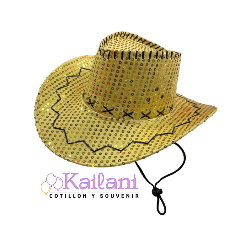SOMBRERO COWBOY LENTEJUELAS *1U