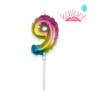 VELAS MULTICOLOR NUMERO 1 *1U