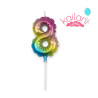 VELAS MULTICOLOR NUMERO 3 *1U