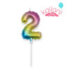 VELAS MULTICOLOR NUMERO 9 *1U