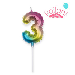 VELAS MULTICOLOR NUMERO 9 *1U
