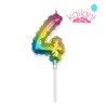 VELAS MULTICOLOR NUMERO 9 *1U