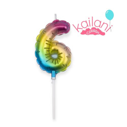 VELAS MULTICOLOR NUMERO 9 *1U