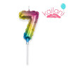 VELAS MULTICOLOR NUMERO 9 *1U