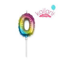 VELAS MULTICOLOR NUMERO 9 *1U