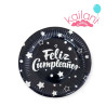 PLATOS CUMPLEAÑOS NEGRO *10U