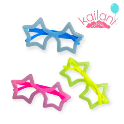 LENTES FLUO FORMA ESTRELLA...