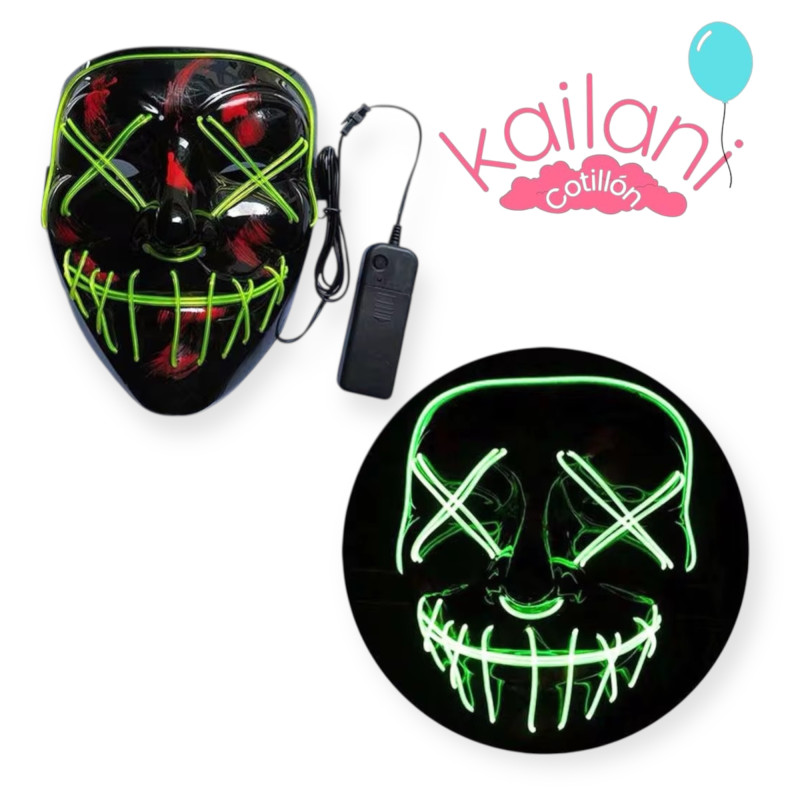 MASCARA LA PULGA CON LED VERDE *1U