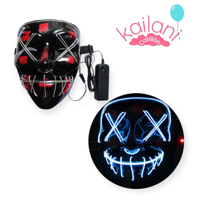 MASCARA LA PULGA CON LED CELESTE *1U