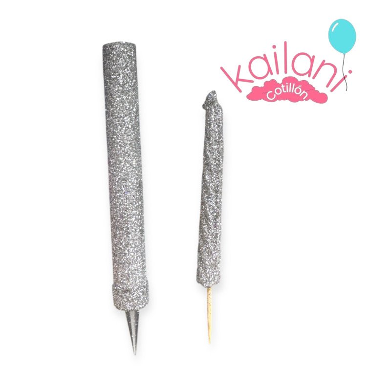 BLISTER VELA Y BENGALA PLATA *1U