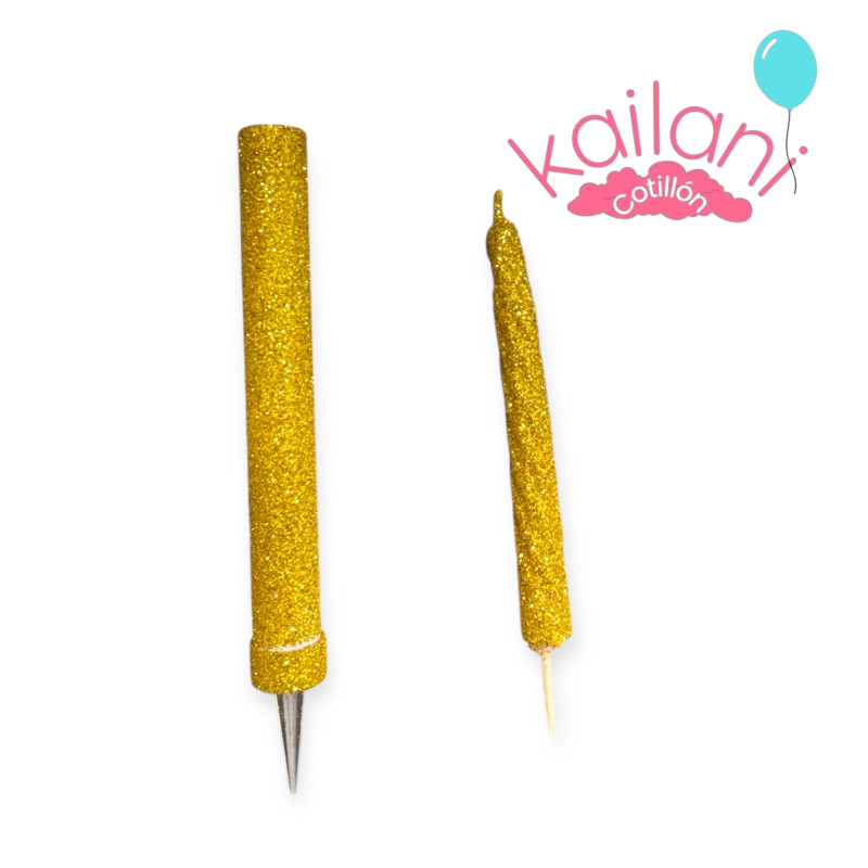 VELA Y BENGALA DORADO *1U