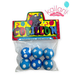 PELOTITAS FUTBOL CELESTE *6U