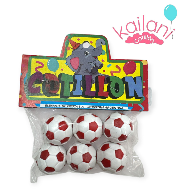 PELOTITA FUTBOL ROJO *6U