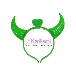 VINCHA DIABLA LED VERDE *6U