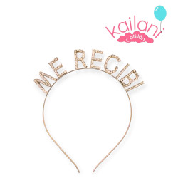 VINCHA ME RECIBI ROSA GOLD *1U