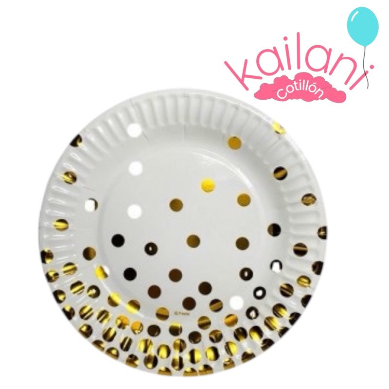 PLATO DE POLIPAPEL 17CM BLANCO *6U