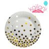 PLATO DE POLIPAPEL 17CM BLANCO *6U
