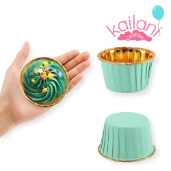 CUPCAKE VERDE METALIZADO *50U