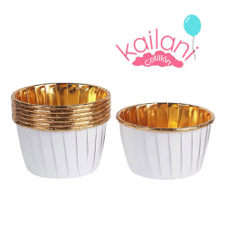 CUPCAKE BLANCO METALIZADO *50U