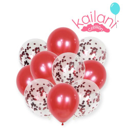 SET DE GLOBOS ROJO *10U