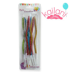 VELAS CON BRILLO COLOR *12U