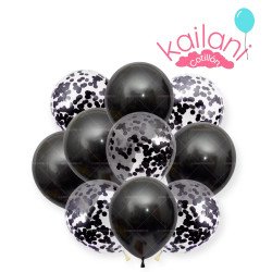 SET DE GLOBOS NEGRO *10U