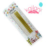 VELA 12CM BLANCO CON DORADO *6U
