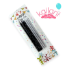 VELA 12CM NEGRO CON PLATEADO *6U
