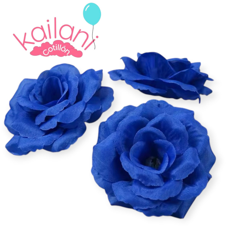 FLORES DE TELA AZUL *25U