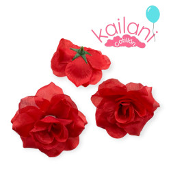 FLORES DE TELA ROJO *25U