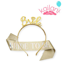 SET VINCHA BRIDE Y BANDA...