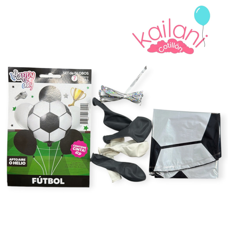 SET DE GLOBOS 7 PIEZAS FUTBOL *1U