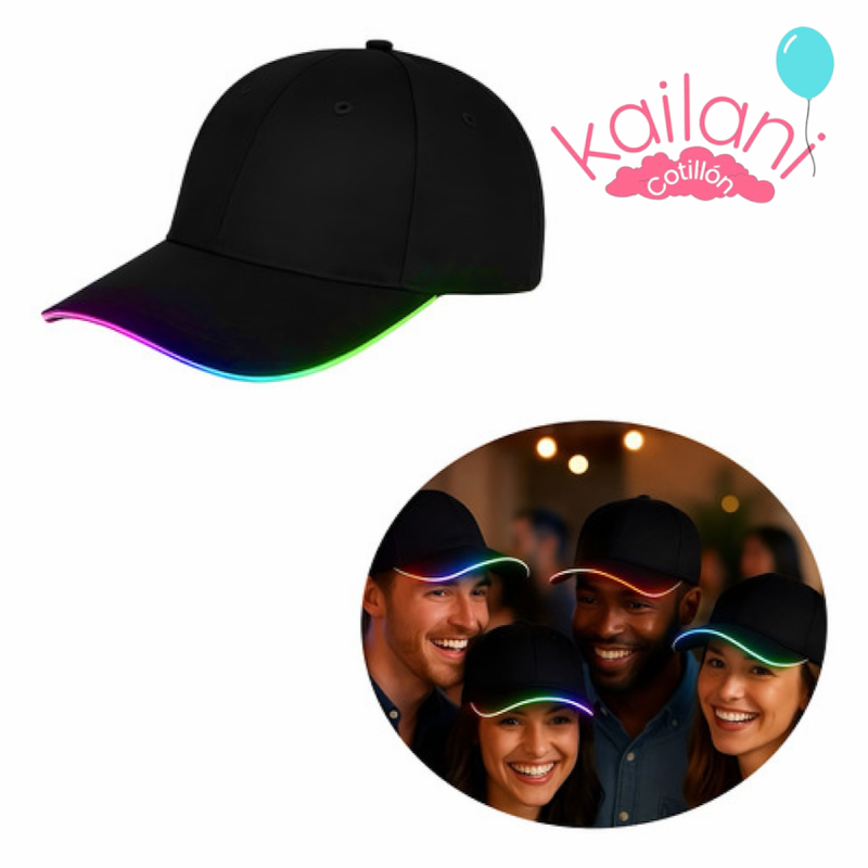 VISERA NEGRO LED MULTICOLOR *1U