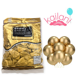 copy of GLOBO CHROMADO 12" DORADO *50U