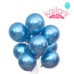 GLOBO CHROMADO 12" AZUL *50U