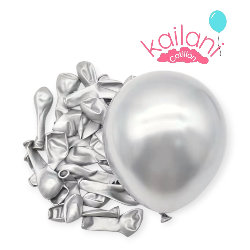 GLOBOS CROMADO 10" PLATEADO *50U