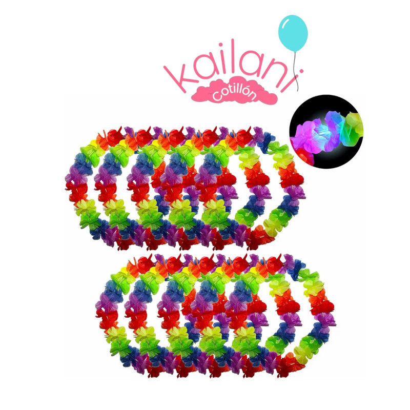 COLLAR HAWAIANO LED MULTICOLOR *6U