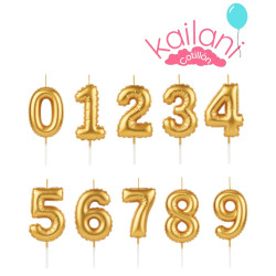 VELA NUMERAL DORADO NUMERO 7 *1U
