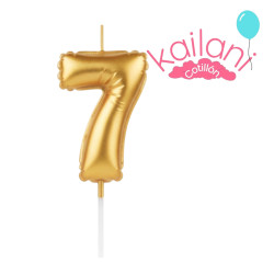 VELA NUMERAL DORADO NUMERO...