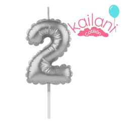 VELA NUMERAL PLATEADO...