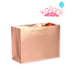 BOLSA CON MANIJA METALIZADA ROSA GOLDS *1U